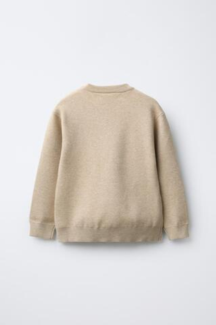 ZARA ОДНОТОННЫЙ СВИТЕР, ПЕСОЧНЫЙ