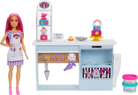 Набор кукол Mattel Barbie Кондитерская с куклой и аксессуарами, HGB73