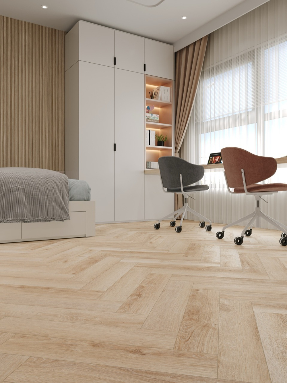 Ламинат SPC CronaFloor Herringbone Дуб Дижон