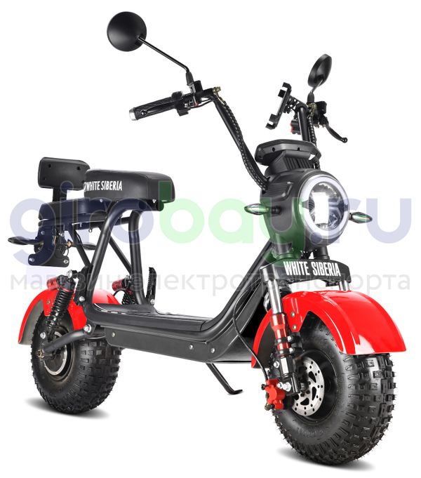 Электроскутер WHITE SIBERIA MINI R 1200w 2.0 - Красный