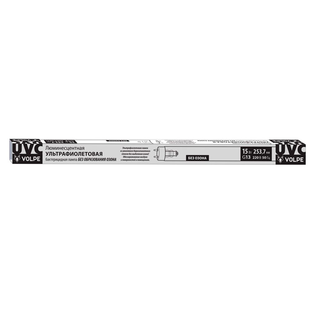 EFL-T8-15-UVCB-G13-CU-V Лампа ультрафиолетовая бактерицидная. Спектр UVC 253.7нм. Картон. ТМ Volpe