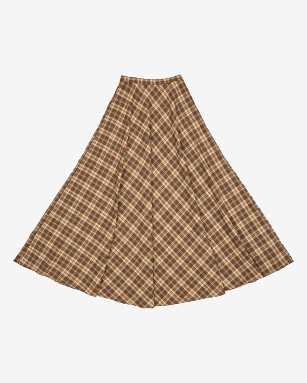 Юбка A-line коричневая - фото 1