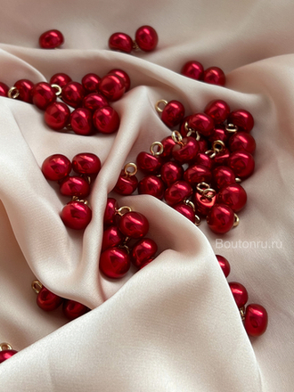 Пуговицы Жемчужные15 красные