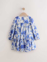 Платье для девочки Next AW4-617, Синий, Белый