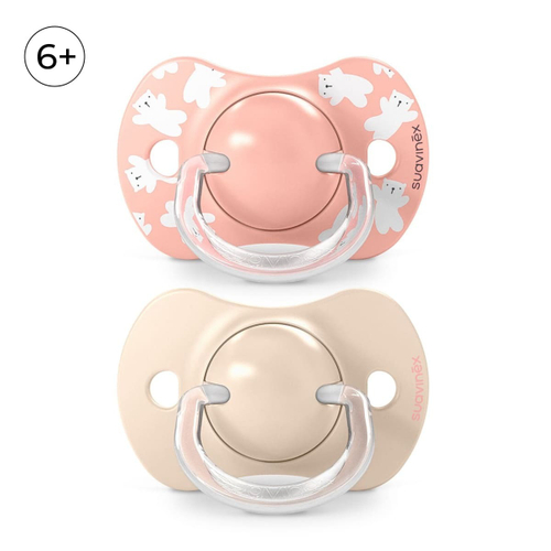 Набор физиологических пустышек Suavinex Wild розовый, 6-18 мес