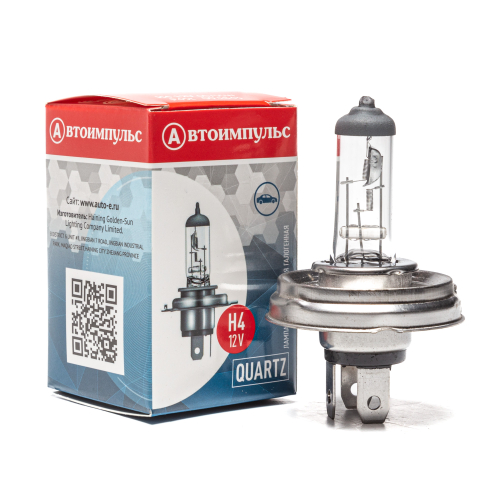 Автолампа галогенная H4, 12 В, 60/55 Вт, P45t