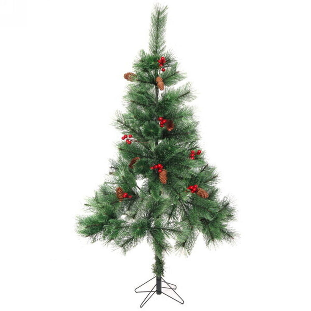 Ёлка «Сказочная принцесса» 120 см, леска, шишки, ягоды (100 веток)