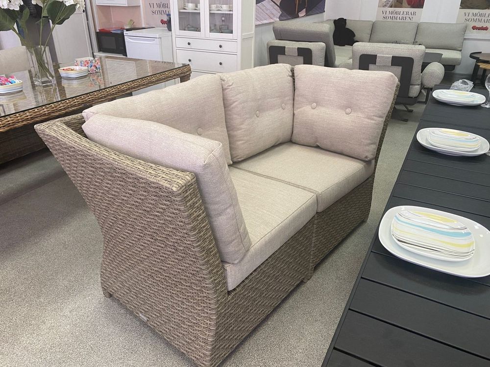 Soho, диван бежевый, искусственный ротанг