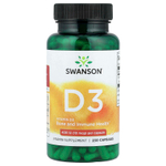 Swanson, Витамин D3, 400 МЕ (10 мкг), 250 капсул