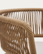 Стул Nadin из бежевого шнура с ножками из оцинкованной стали