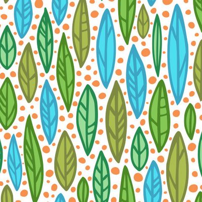 Buy fabric large abstract leaves green