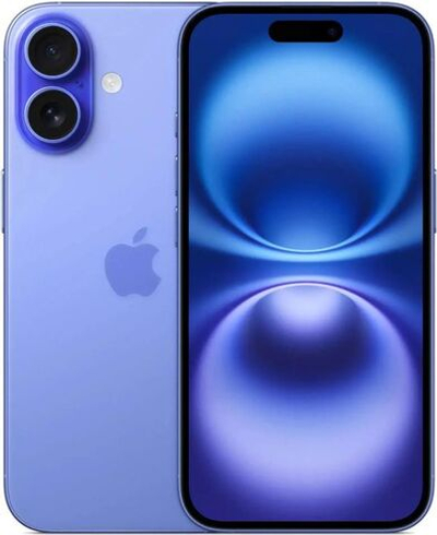 6.1" Смартфон Apple iPhone 16 128Gb,  A3287,  NFC,  OLED,  60Гц,  ультрамарин