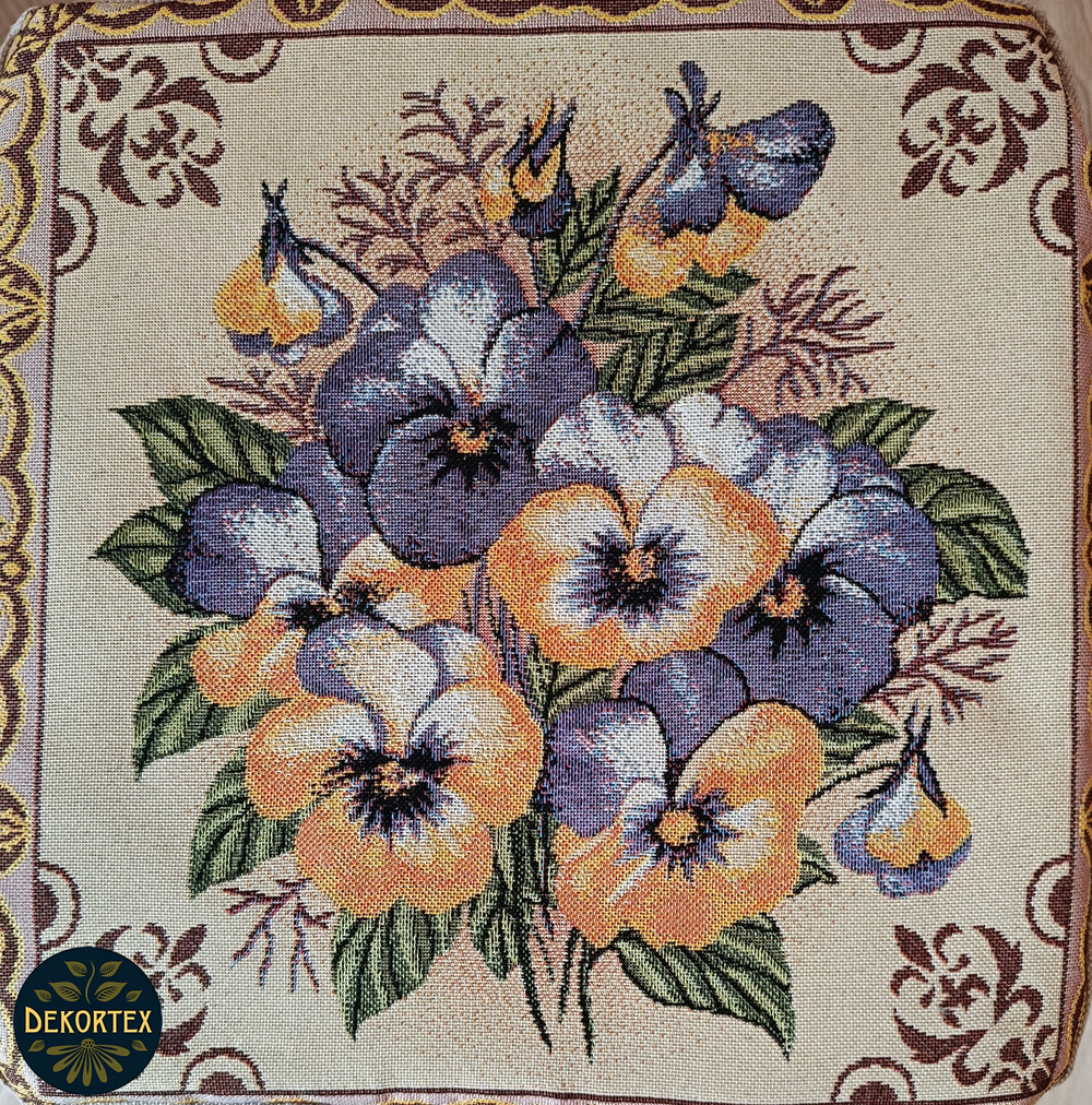 Набор чехлов на табурет из гобелена Виолы (33х33 см) - 2шт