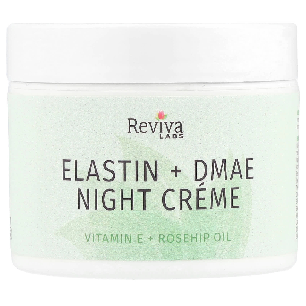 Reviva Labs, ночной крем с эластином и ДМАЭ, 55 г (2 унции)