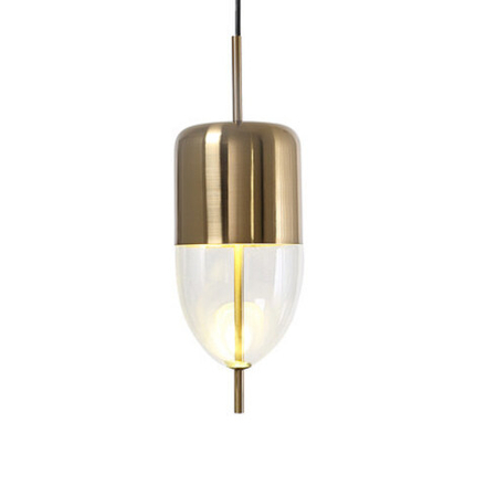 Pendant design lamp  Flow[T] S5 by Nao Tamura (Wonderglass) (Gold/Clear)