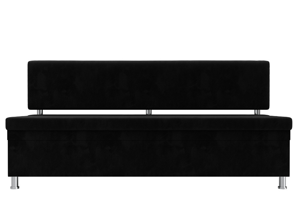 Диван кухонный прямой Стайл, Черный, Велюр, 111644