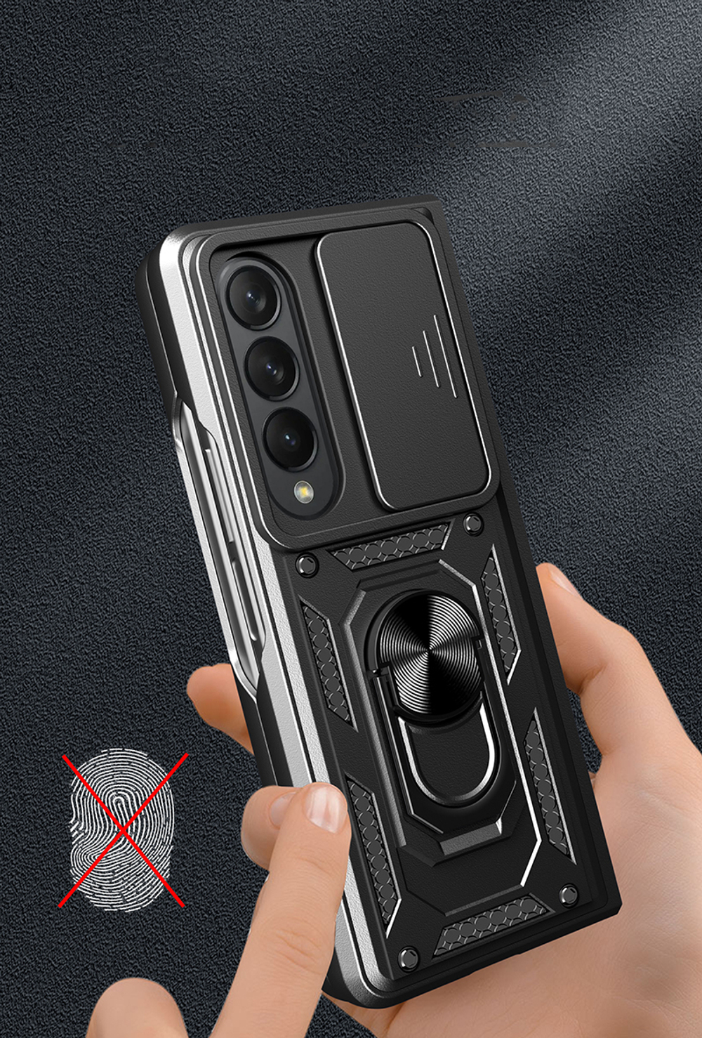 Чехол с кольцом Bumper Case для Samsung Galaxy Z Fold 4