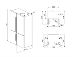 Холодильник Smeg FQ60NDE