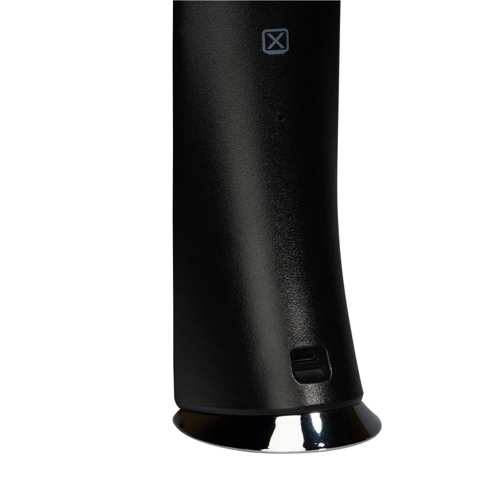 TLD-542 Black-LED-300Lm-5000K-Dimmer Светильник настольный c часами. календарем. термометром. 5W. Сенсорный выключатель. Черный стилизован под кожу. TM Uniel.