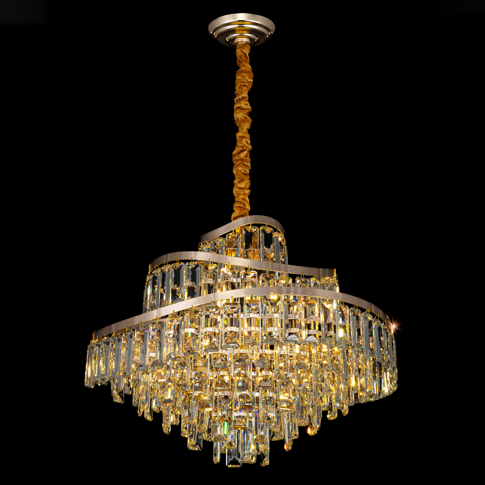 Citilux NAIAD CL315162 Люстра хрустальная подвесная Золото