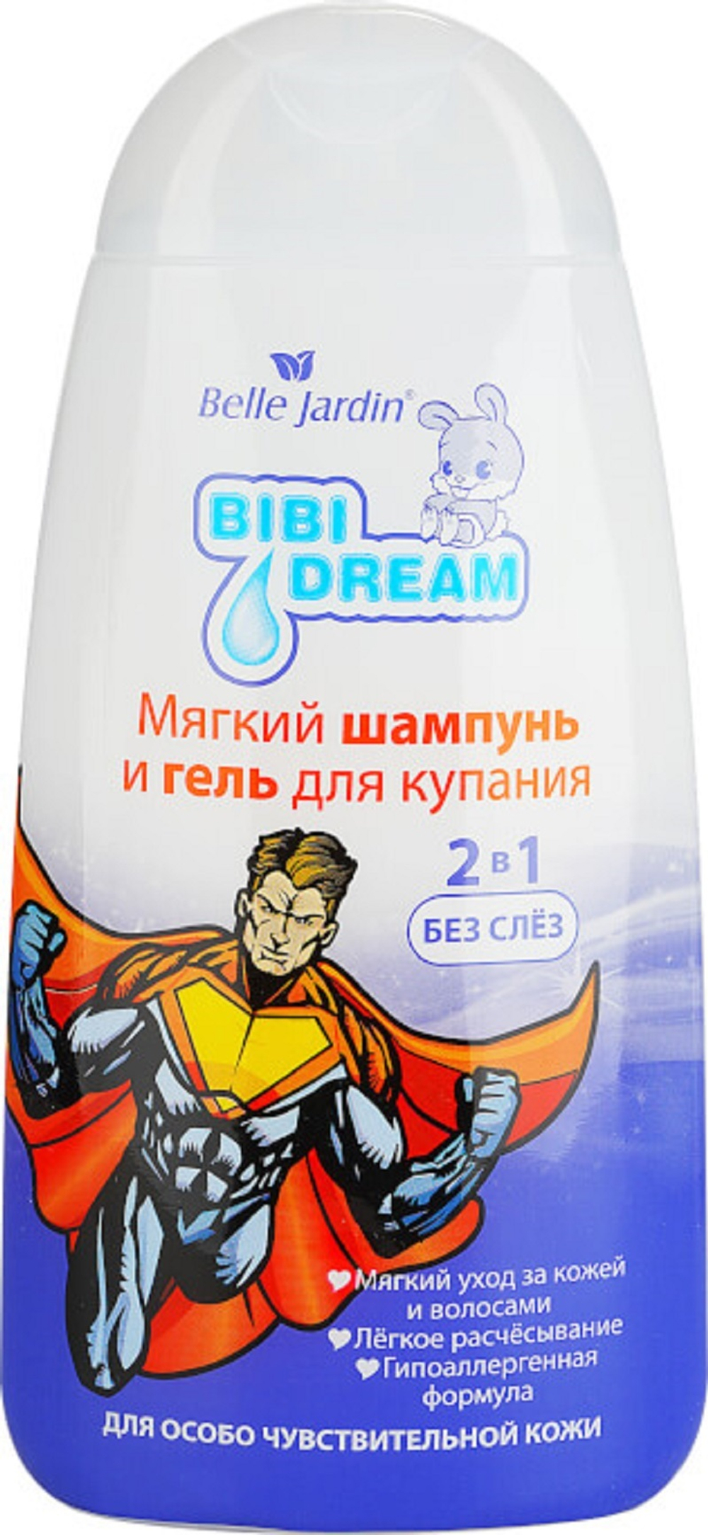 B.J. Bibi Dream Mягкий шампунь и гель/д/купания 2в1 СУПЕРМЕН Экстр Череды+минд/масло 300 мл*18