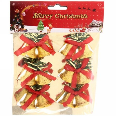 Набор колокольчиков двойных 2,5смх6шт золото