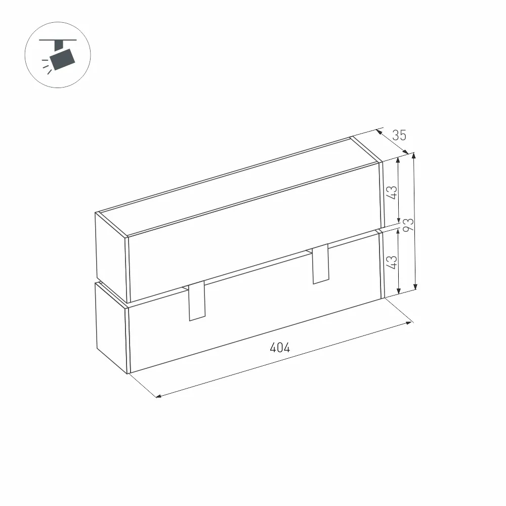 Светильник MAG-FLAT-FOLD-45-S405-12W Warm3000 (WH, 100 deg, 24V) (Arlight, IP20 Металл, 5 лет) 026989