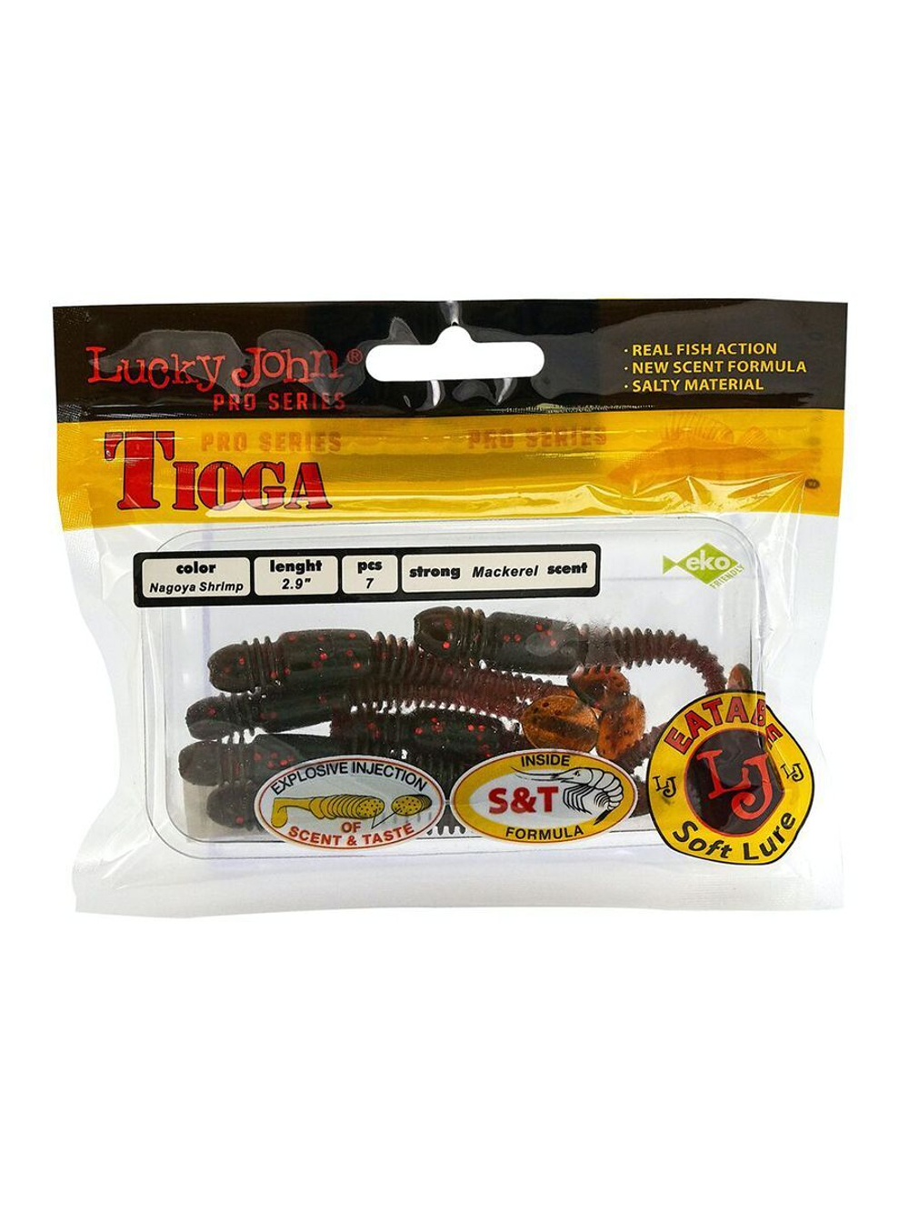 Виброхвосты съедобные LJ Pro Series TIOGA 3.9in (10.00)/T18 5 шт. в упак.