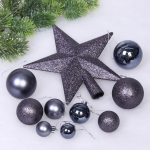 Набор ёлочных украшений «Brilliant fairy tale» 52 предмета, Графит