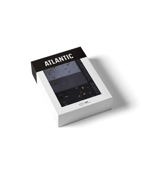 Мужские трусы (3шт) спорт  Atlantic 3MP-171, черный + графит + голубой