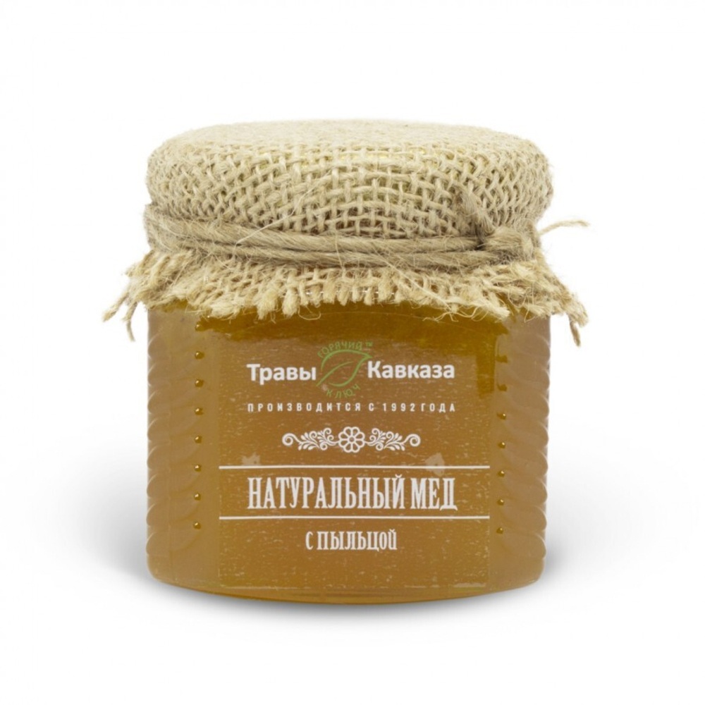 Мед натуральный с пыльцой цветочной (обножкой)