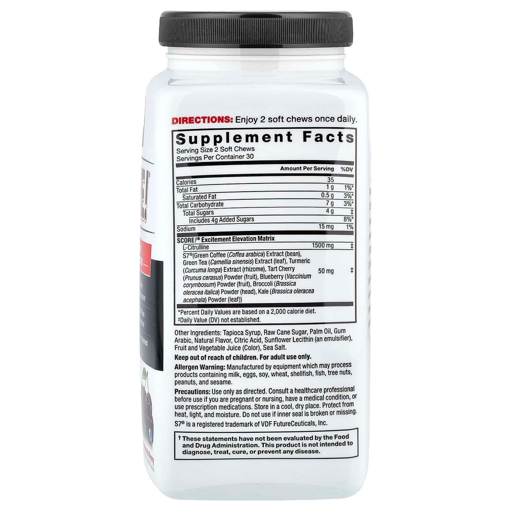 Force Factor, Score!®, быстродействующее средство для повышения либидо, со вкусом ягод, 60 жевательных таблеток