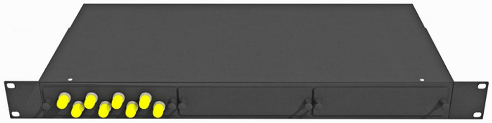 Кросс оптический стоечный  TopLAN КРС-Top-1U-08ST/U-OM2-BK