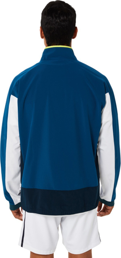 Мужская теннисная кофта Asics Men Match Jacket - mako blue/brilliant white