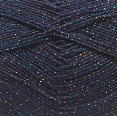 Пряжа "Мерцающая", акрил 96%, метанит 4%, 100 гр., 430 м, тёмно-синий