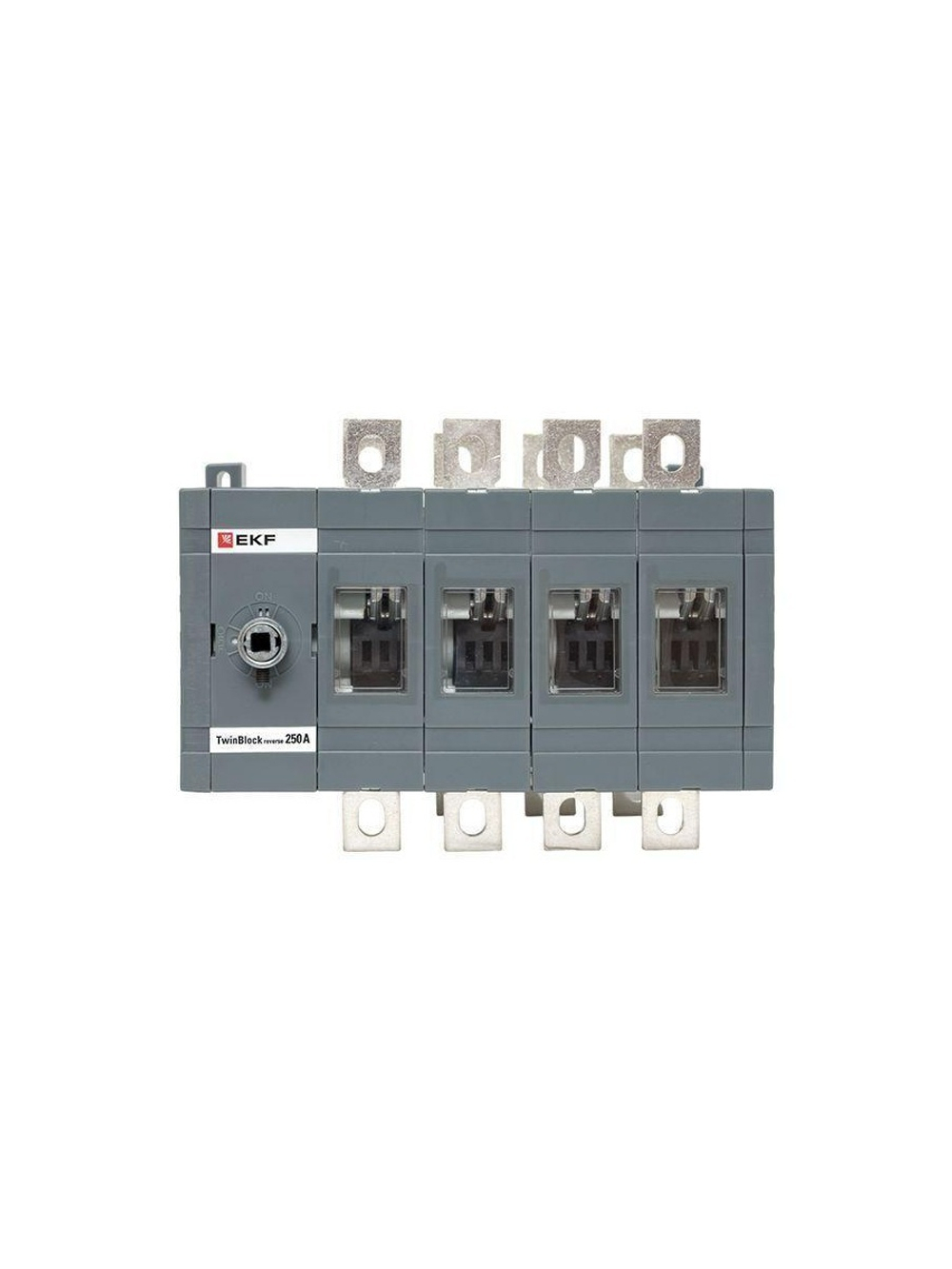 Рубильник 4п 250А реверсивный без рукоятки управления TwinBlock EKF tb-s-250-4p-rev