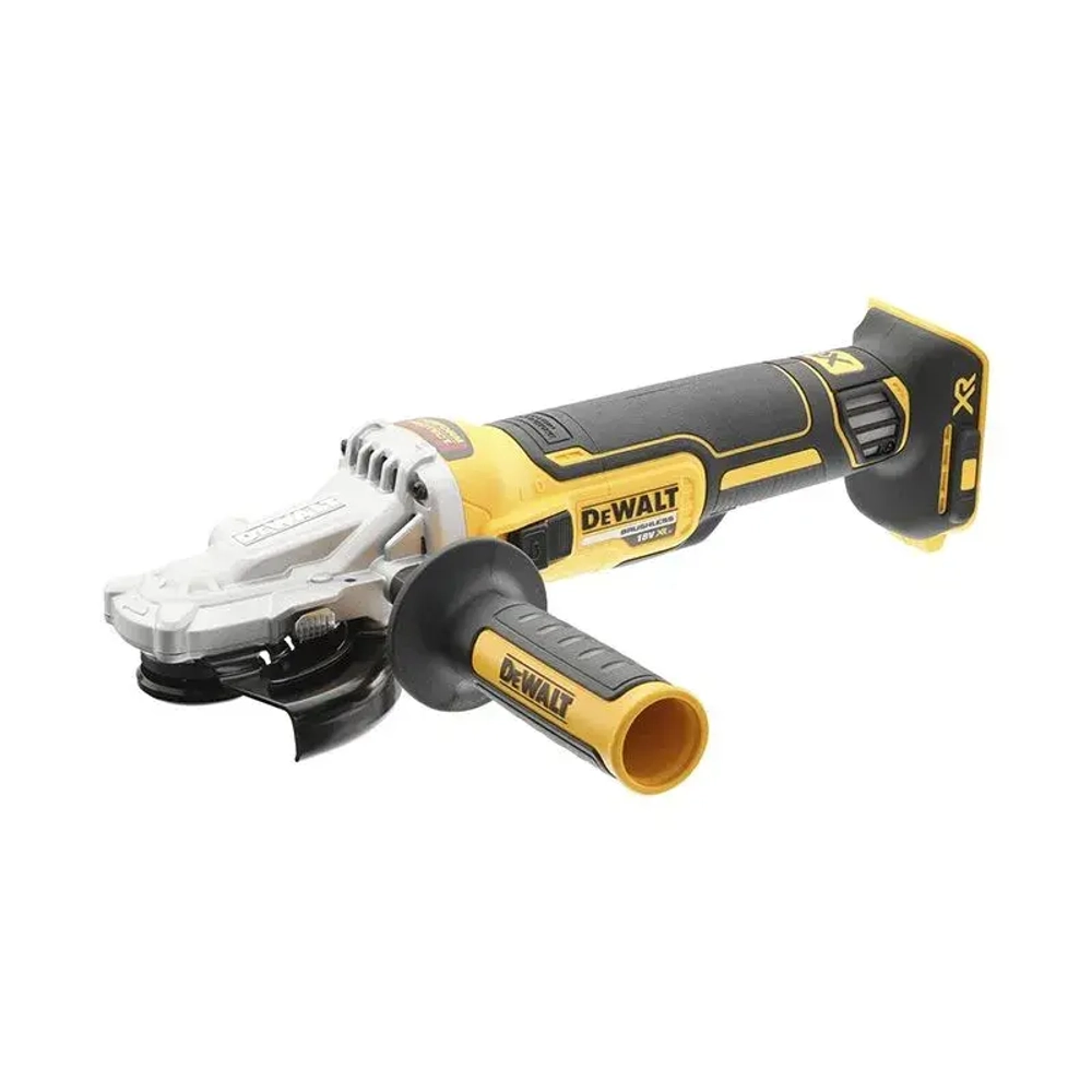 Угловая шлифовальная машина DEWALT DCG405FN XR 125 мм 18 В, бесщеточная, литиевая, промышленная, специальная, полирующая, плоская головка, голый инструмент