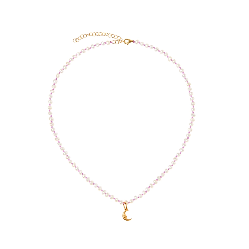 Колье Жемчужный Волшебник – Лиловое, Луна