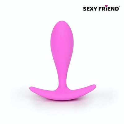 Ярко-розовая анальная втулка - 7,4 см. (Цвет: ярко-розовый)