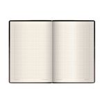 Блокнот МАЛЫЙ ФОРМАТ (100х150 мм) А6, BRAUBERG "Black Jack", 128 л., гладкий кожзам, резинка, клетка, черный, 125243