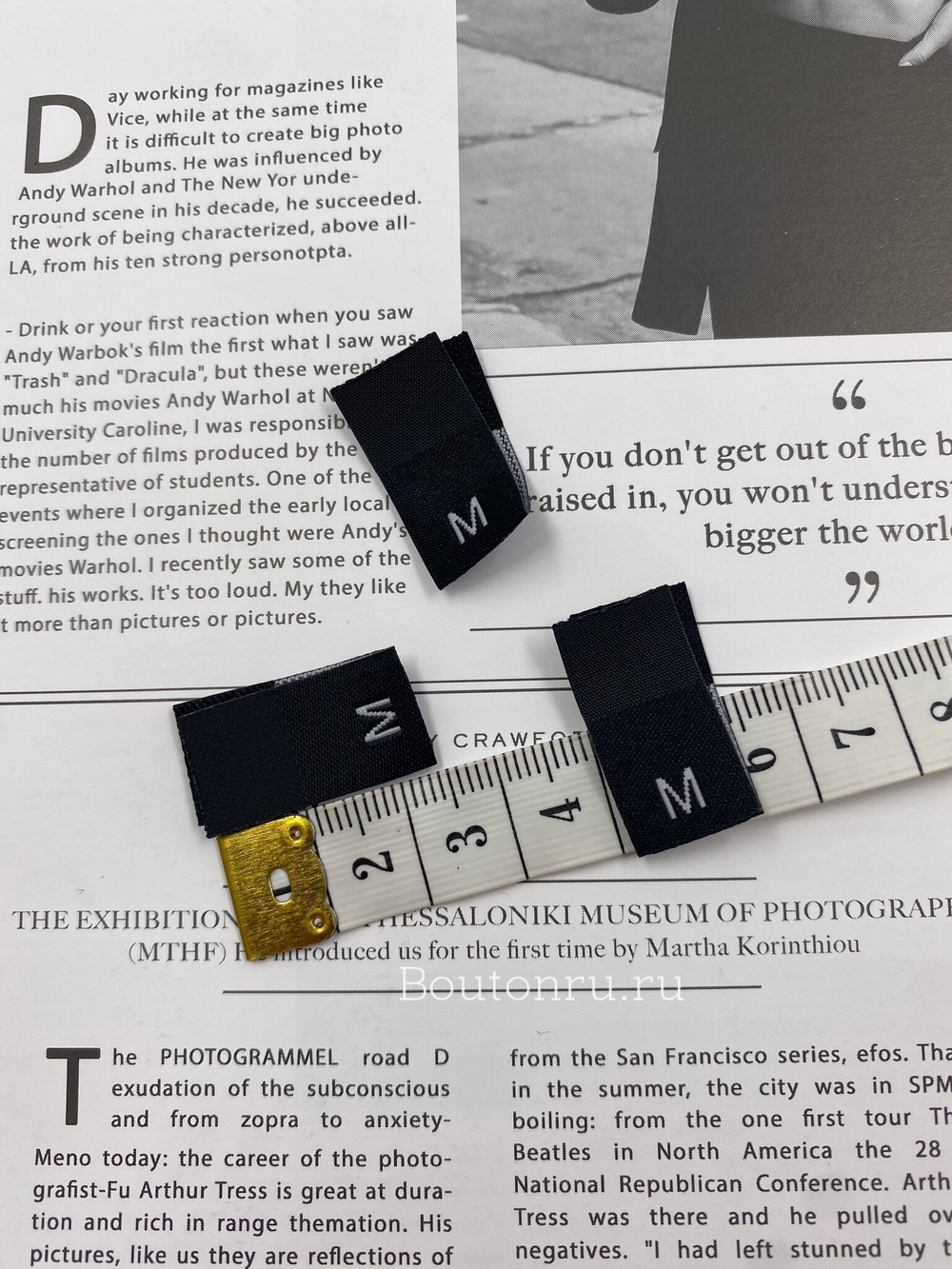 Размерник черный "M" 14 мм