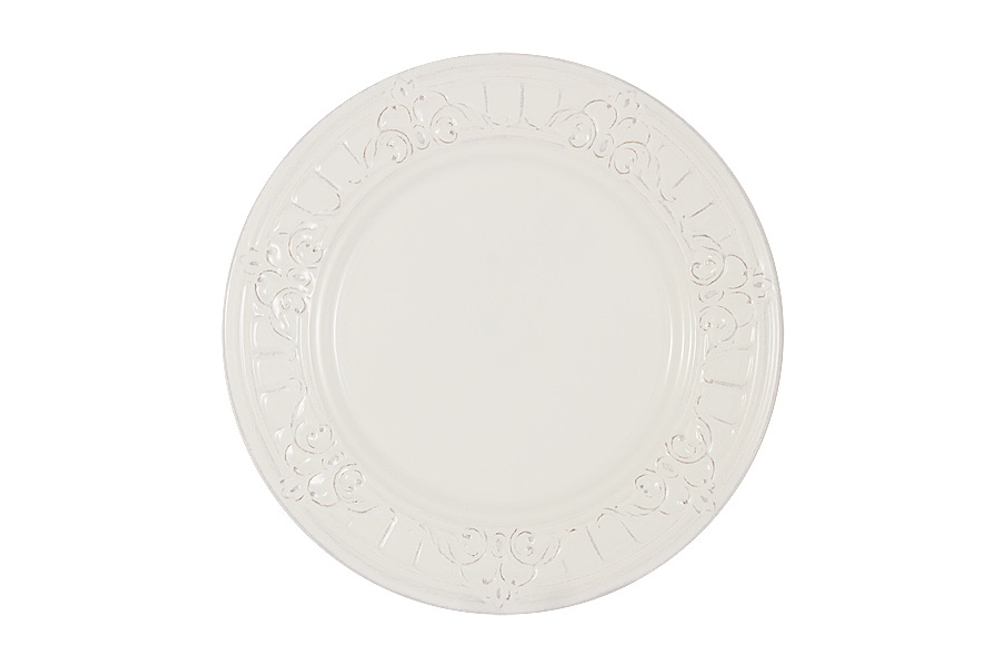 Тарелка закусочная Venice белая без инд.упаковки. Matceramica