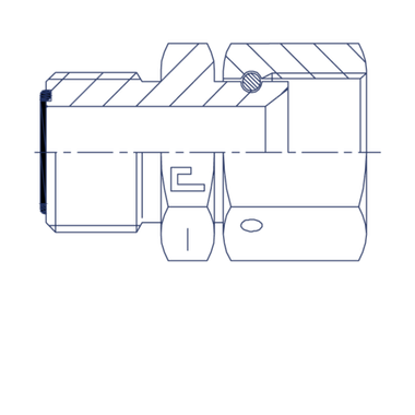 Адаптер AS D12 ORFS 13/16 - JIC 3/4 CAST
