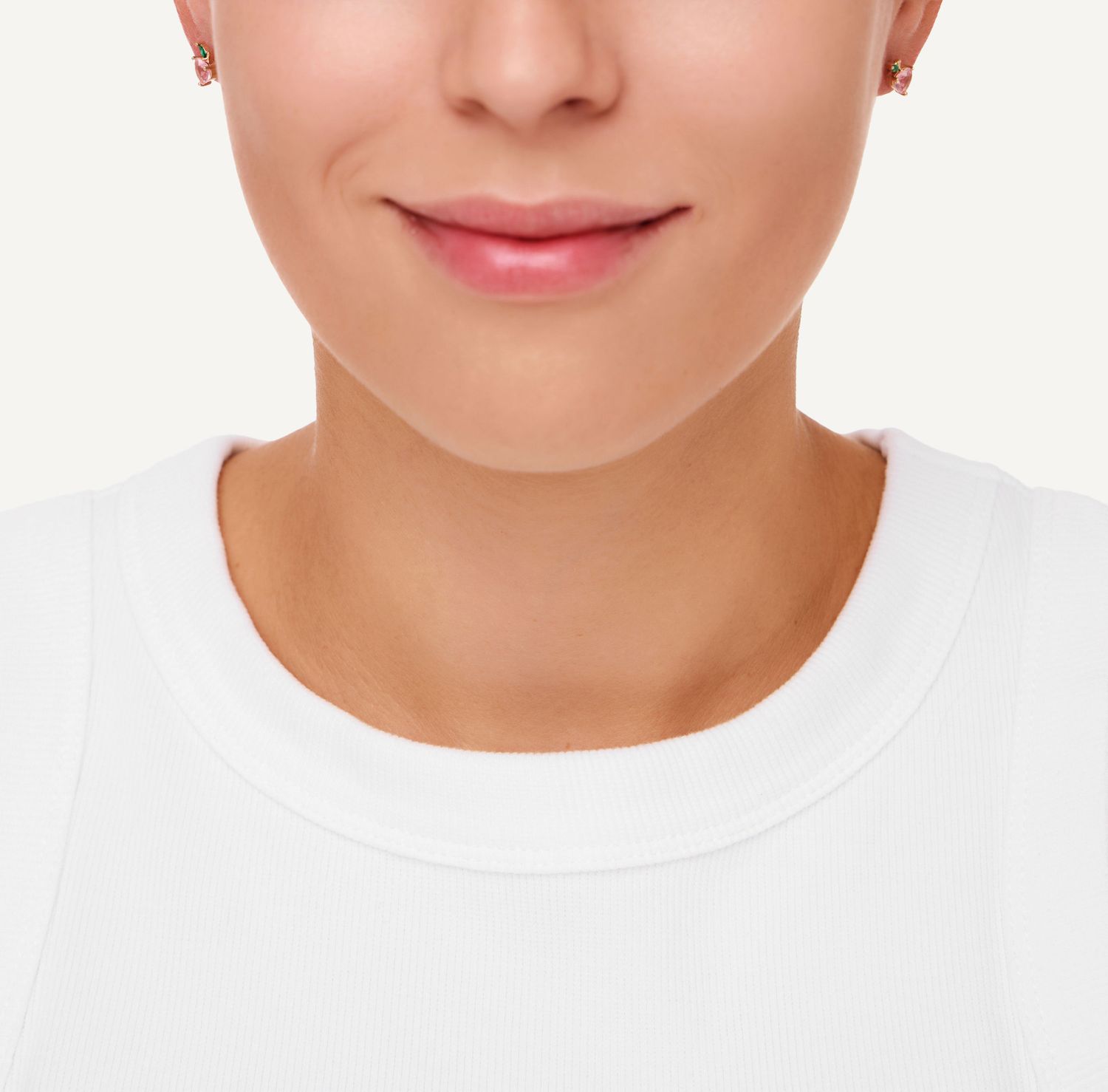 Серьги Fruity Stud Earrings – Pink Strawberry