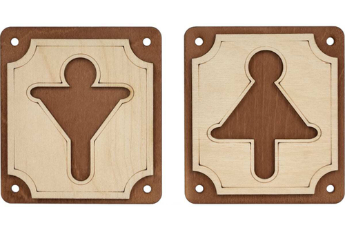 ТАБЛИЧКА М/Ж 29Х18СМ 2ШТ БЕРЕЗА 31239