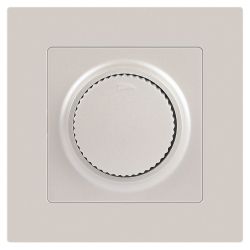 Светорегулятор Intro Accent 6-401-06 поворотный, 600Вт 230В, IP20, СУ, перламутр