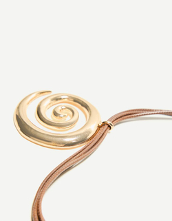 BERSHKA Ожерелье с подвеской в форме спирали, золотой