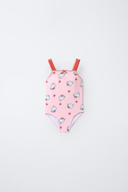 ZARA /КУПАЛЬНИК С ПРИНТОМ HELLO KITTY © SANRIO, РОЗОВЫЙ
