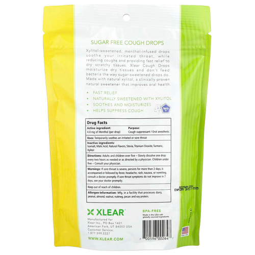 Xlear, леденцы от кашля с ксилитолом, мёд и лимон, 30 шт.