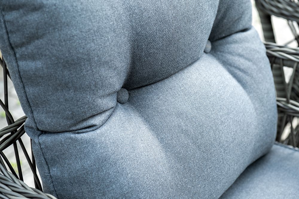 "Цесена" обеденная группа плетеная из искусственного ротанга, цвет графит